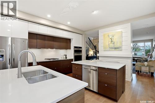 1212 Broadway Avenue E, Saskatoon, SK - Indoor Photo Showing Kitchen With Double Sink With Upgraded Kitchen