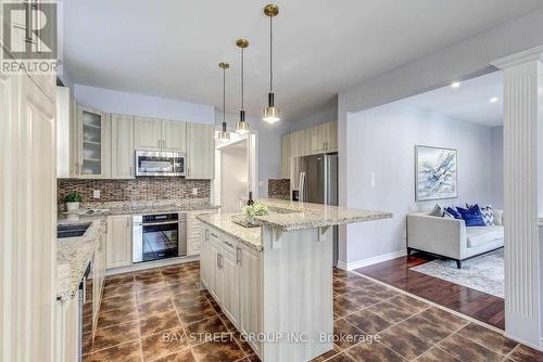Upper - 134 Ascalon Drive, Vaughan, ON - Indoor Photo Showing Kitchen With Double Sink With Upgraded Kitchen