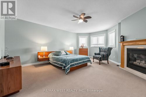 Principal Bedroom - 5519 Windy Hill Court, Mississauga, ON - Indoor Photo Showing Bedroom With Fireplace