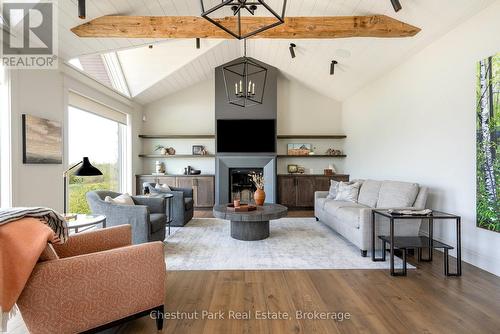 758510 2Nd Line E, Mulmur, ON - Indoor Photo Showing Living Room With Fireplace