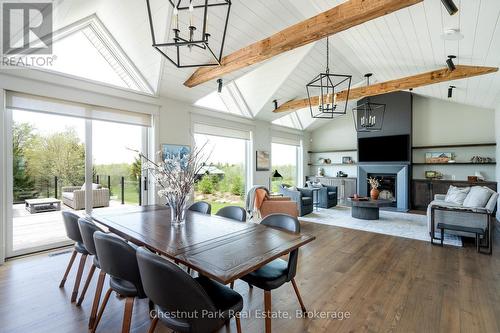 758510 2Nd Line E, Mulmur, ON - Indoor Photo Showing Dining Room With Fireplace