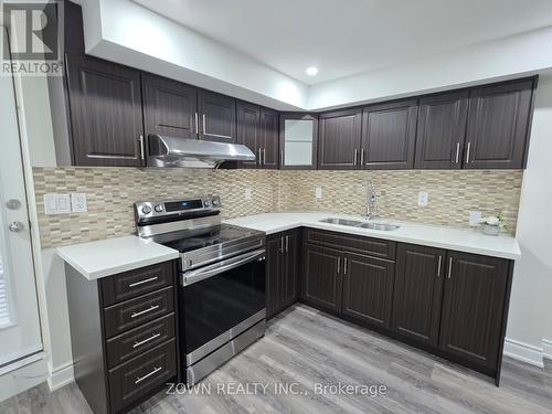 Lower - 47 Niceview Drive, Brampton, ON - Indoor Photo Showing Kitchen With Double Sink With Upgraded Kitchen