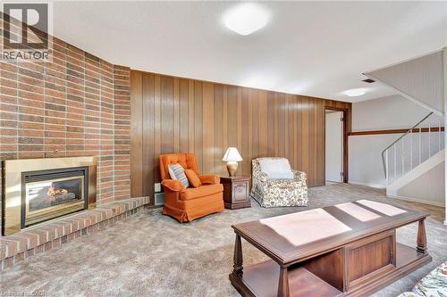 73 Brunswick Avenue, Kitchener, ON - Indoor Photo Showing Living Room With Fireplace