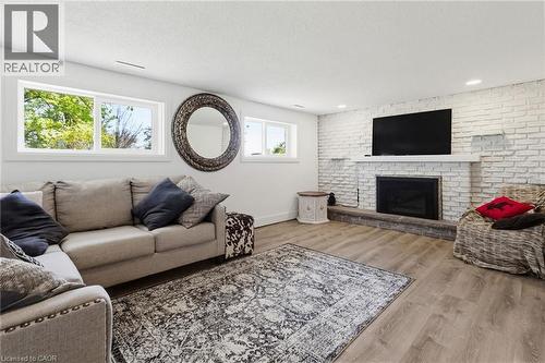 260 Binbrook Road, Binbrook, ON - Indoor Photo Showing Living Room With Fireplace