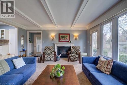 9 Summerhayes Crescent, Brantford, ON - Indoor Photo Showing Living Room With Fireplace