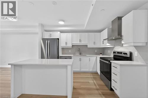 153 Wilson Street W Unit# 310, Ancaster, ON - Indoor Photo Showing Kitchen With Stainless Steel Kitchen With Upgraded Kitchen