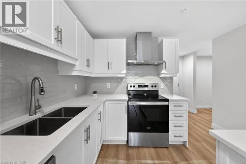 Stainless Steel Appliances - 153 Wilson Street W Unit# 310, Ancaster, ON - Indoor Photo Showing Kitchen With Double Sink With Upgraded Kitchen