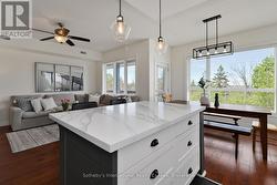 Open concept kitchen/living/dining area - 