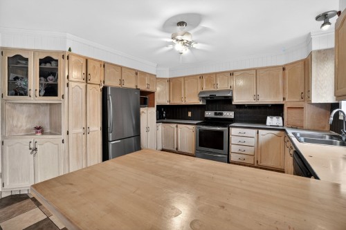 Cuisine - 235 Rue Félix-Leclerc, Lavaltrie, QC - Indoor Photo Showing Kitchen With Double Sink
