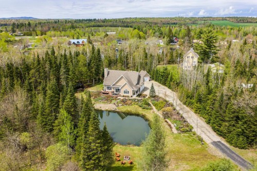 Photo aérienne - 71 Rue De La Rivière, Sainte-Catherine-De-Hatley, QC - Outdoor With View