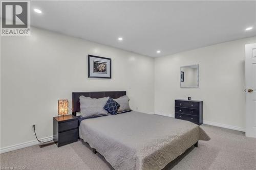 Carpeted bedroom with baseboards and recessed lighting - 146 Bechtel Drive, Kitchener, ON - Indoor Photo Showing Bedroom