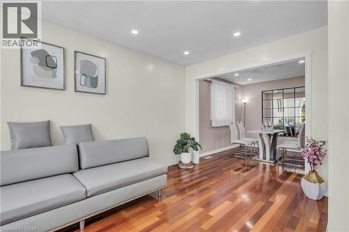 Living area featuring recessed lighting and wood finished floors - 146 Bechtel Drive, Kitchener, ON - Indoor