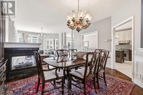 4163 Stonebridge Crescent, Burlington, ON - Indoor Photo Showing Dining Room With Fireplace