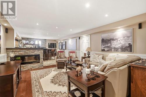 4163 Stonebridge Crescent, Burlington, ON - Indoor Photo Showing Living Room With Fireplace