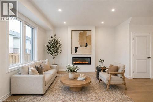 15 Linden Park Lane, Hamilton, ON - Indoor Photo Showing Living Room With Fireplace