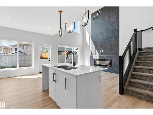 8727 181 Av Nw, Edmonton, AB - Indoor Photo Showing Kitchen With Double Sink