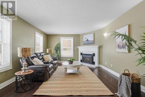 192 Concession 14, Hamilton, ON - Indoor Photo Showing Living Room With Fireplace