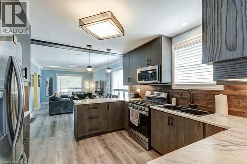 30 East 15Th Street, Hamilton, ON - Indoor Photo Showing Kitchen With Double Sink