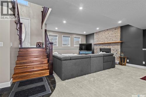 3383 Dent Crescent, Prince Albert, SK - Indoor With Fireplace