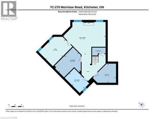 Basement layout - 270 Morrison Road Unit# 7C, Kitchener, ON - Other