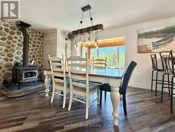 Dining Area with Wood Stove - 