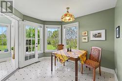 This eating area is right in the kitchen - 
