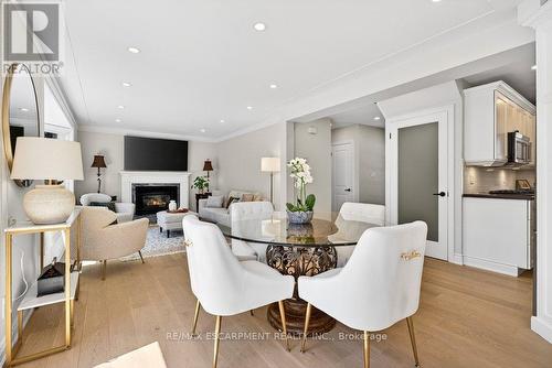 350 East Side Crescent, Burlington, ON - Indoor Photo Showing Dining Room With Fireplace