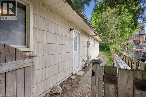 Exterior wall with horizontal siding and a white window frame - 50 Lewis Crescent, Kitchener, ON - Outdoor With Exterior