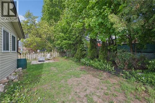 Expansive rear yard featuring green space, mature trees, and a partial privacy fence - 50 Lewis Crescent, Kitchener, ON - Outdoor