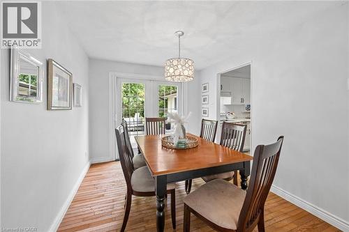 Dining area featuring hardwood flooring - 50 Lewis Crescent, Kitchener, ON - Indoor Photo Showing Dining Room