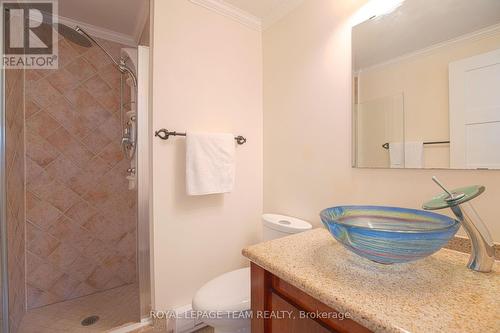 Ensuite bathroom, tiled shower, granite countertop - 8 Moorside Private, Ottawa, ON - Indoor Photo Showing Bathroom