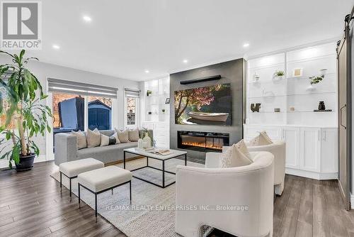 5683 Oldcastle Crescent, Mississauga, ON - Indoor Photo Showing Living Room With Fireplace