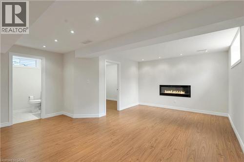 102 Iron Gate Street, Kitchener, ON - Indoor With Fireplace