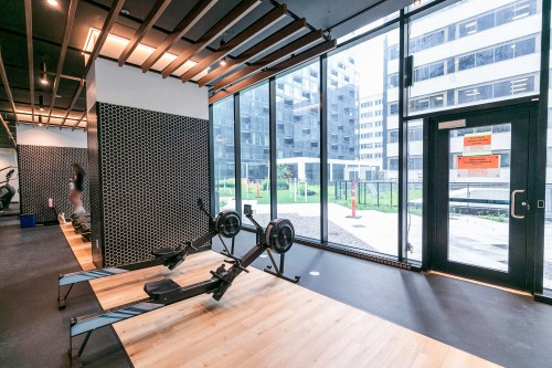Exercise Room - 3901-1245 Rue De Bleury, Montréal (Ville-Marie), QC - Indoor Photo Showing Other Room