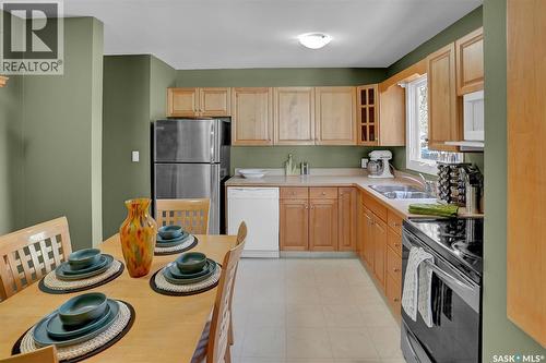23 Hind Street, Regina, SK - Indoor Photo Showing Kitchen With Double Sink