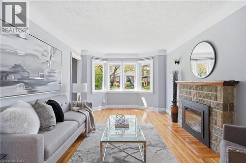 115 Empress Avenue, Hamilton, ON - Indoor Photo Showing Living Room With Fireplace