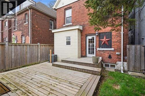Expansive wooden deck with multi-level steps - 104 Barnesdale Avenue N, Hamilton, ON - Outdoor With Deck Patio Veranda With Exterior