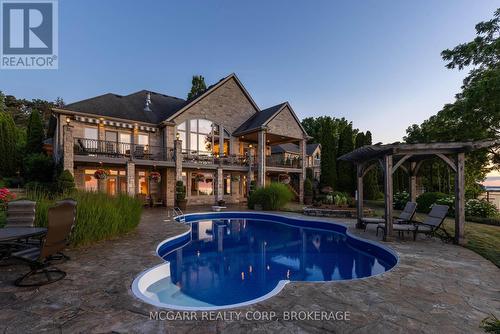 Sunset reflections - 89 October Drive, St. Catharines (Lakeshore), ON - Outdoor With In Ground Pool With Balcony With Backyard
