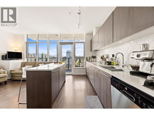 2108 691 North Road, Coquitlam, BC - Indoor Photo Showing Kitchen With Stainless Steel Kitchen With Double Sink With Upgraded Kitchen