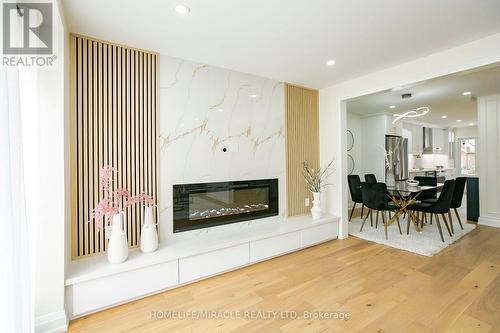52 Foxacre Row, Brampton, ON - Indoor Photo Showing Living Room With Fireplace
