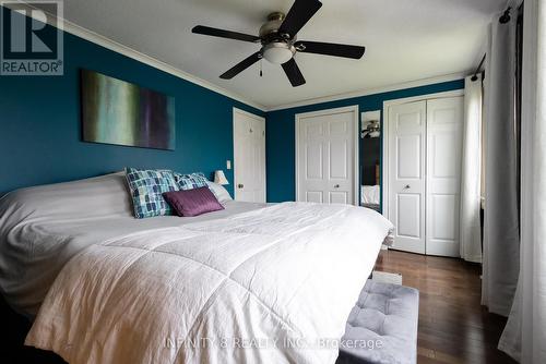 Primary Bedroom with Double Closets - 38 Crescentwood Drive, St. Catharines (Lakeport), ON - Indoor Photo Showing Bedroom