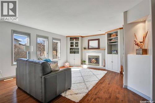 114 Woods Court, Saskatoon, SK - Indoor Photo Showing Living Room With Fireplace