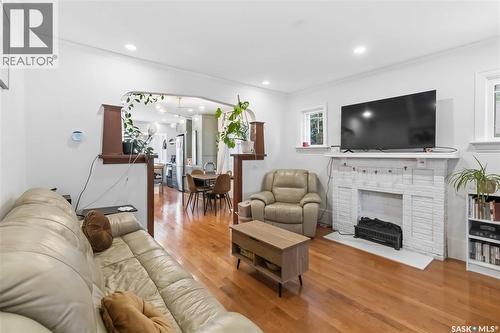 310 8Th Street E, Saskatoon, SK - Indoor Photo Showing Living Room With Fireplace