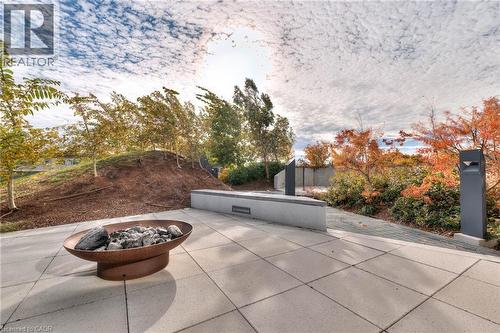 Shared  patio / terrace with a fire pit - 50 Grand Avenue S Unit# 602, Cambridge, ON - Outdoor