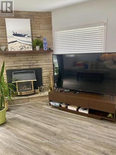 3578 Queenston Drive, Mississauga, ON - Indoor Photo Showing Living Room With Fireplace