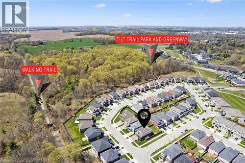 Residential community featuring modern single-family homes on individual lots - 72 Elmbank Trail, Kitchener, ON - Outdoor With View