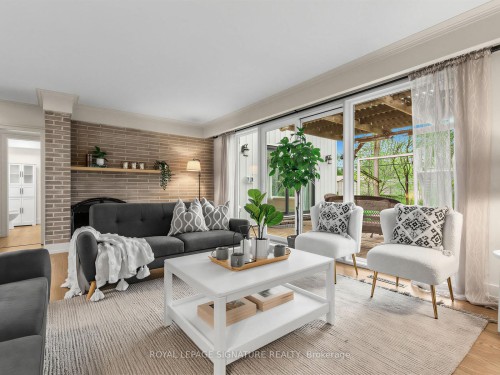81 Cottonwood Drive, Toronto, ON - Indoor Photo Showing Living Room With Fireplace