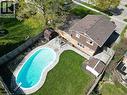 Areal view of house with inground tiled Gunite pool - 76 Cloverdale Crescent, Kitchener, ON  - Outdoor With In Ground Pool 