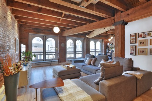 Salon - 505-65 Rue St-Paul O., Montréal (Ville-Marie), QC - Indoor Photo Showing Living Room