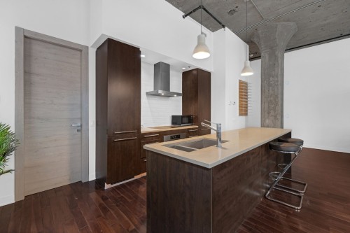 Cuisine - A208-1085 Rue St-Alexandre, Montréal (Ville-Marie), QC - Indoor Photo Showing Kitchen With Double Sink